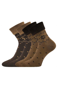 Dámske teplé ponožky Frotana coffee brown- 2 páry Dámske ponožky Frotana coffee ꟾ diapra.sk - Zdravá a pohodlná obuv